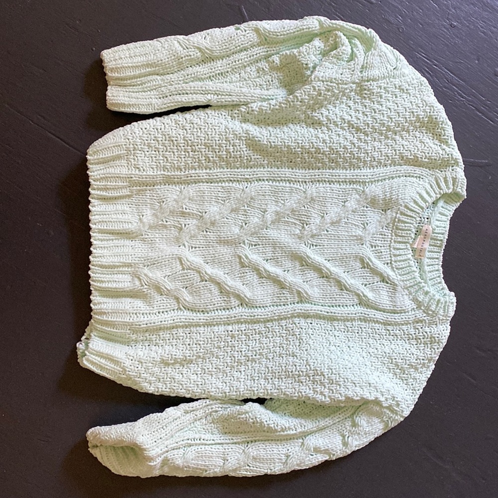 aeropostale mint cable knit sweater. size small. worn a couple of times.